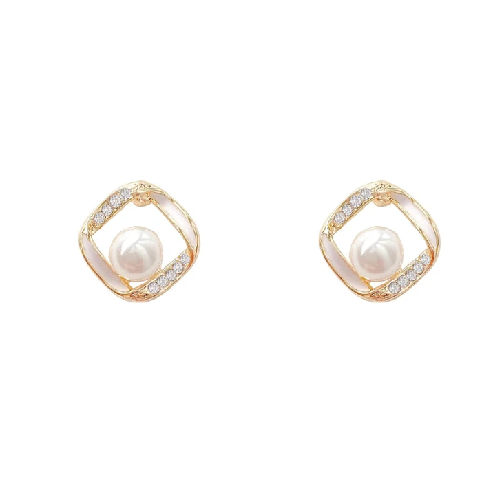 Wholesale Sterling Silver Post Pearl Women Stud Earrings Jewelry Women Gift
