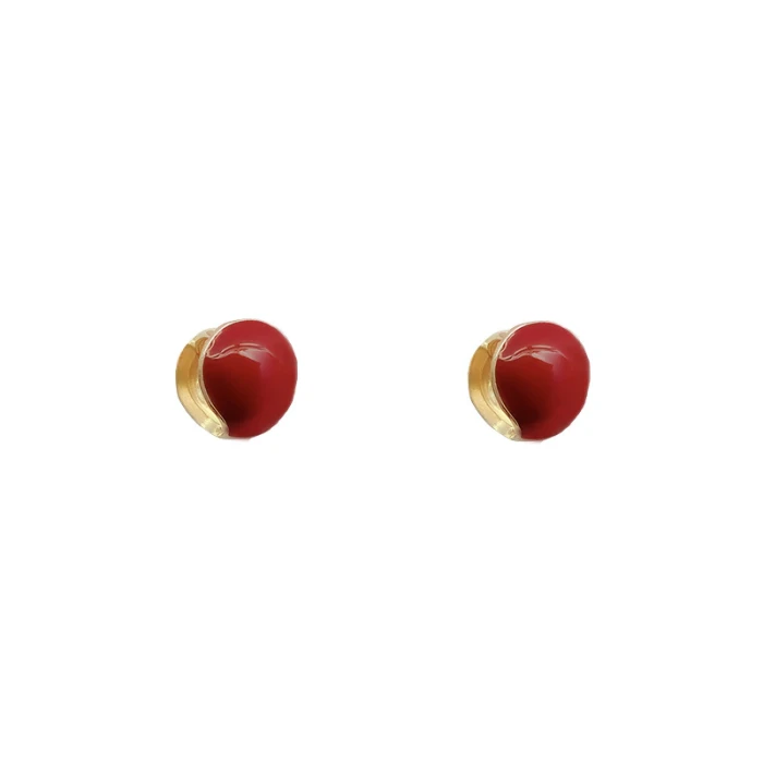 Wholesale Red Bean Ear Clip Women Stud Earrings Jewelry Women Gift