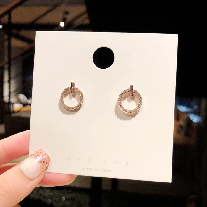 Wholesale 925 Silver Pin Earrings Circle Earrings Stud Earrings Jewelry Women Gift