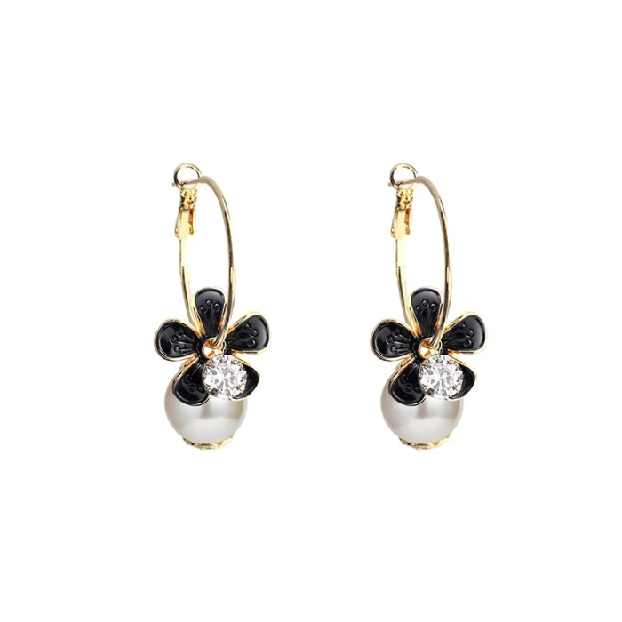 Wholesale Sterling Silver Post Flower Earrings For Women Zircon Earrings Jewelry Women Gift