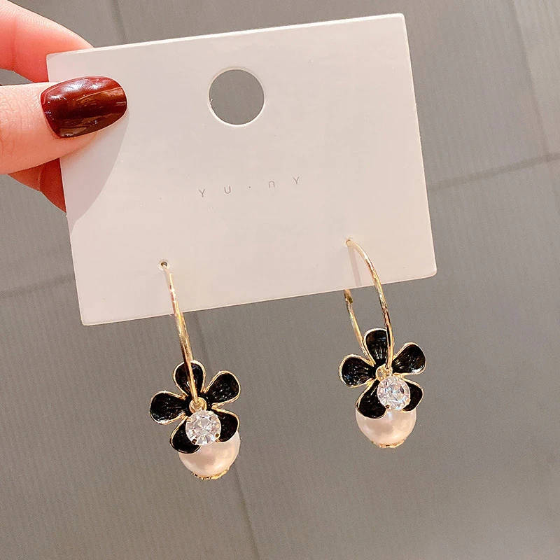 Wholesale Sterling Silver Post Flower Earrings For Women Zircon Earrings Jewelry Women Gift