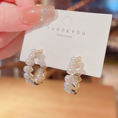 Wholesale Sterling Silver Post Fashion Fashion Earrings Women's Pearl Stud Earrings Jewelry Women Gift