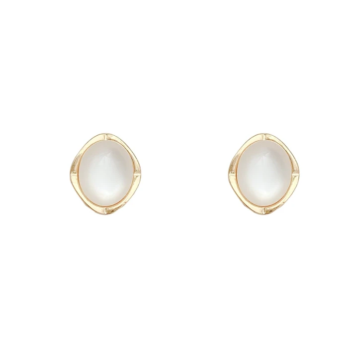 Wholesale Sterling Silver Post Fashion Opal Stone Stud Fashion Earrings Jewelry Women Gift