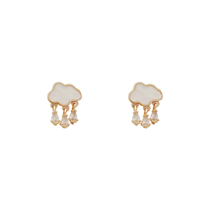 Wholesale Sterling Silver Post Cloud Stud Earrings Women's Fashion Earrings Jewelry Women Gift