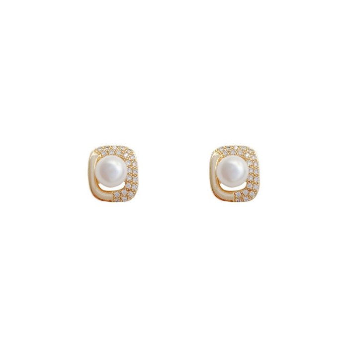 Wholesale Pearl Stud Earrings Sterling Silver Post Earrings Eardrops Jewelry Women Gift