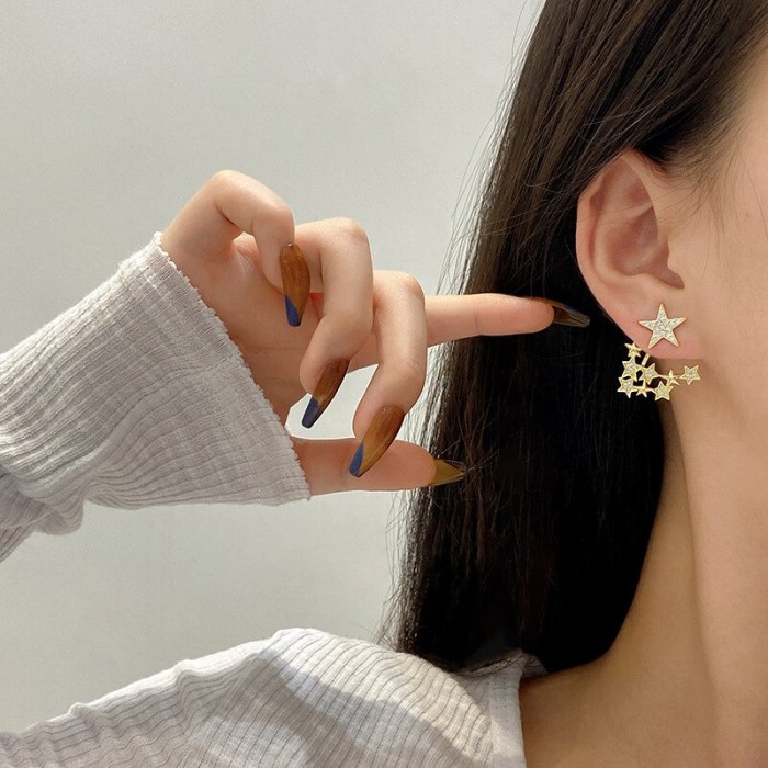 Wholesale Sterling Silver Post Fashion Starry Women Stud Earrings Jewelry Women Gift