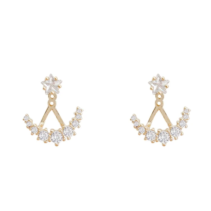 Wholesale Sterling Silver Post Zircon Earrings Jewelry Women Gift