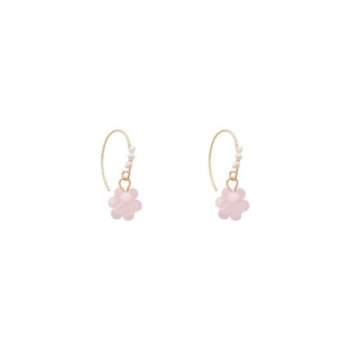 Wholesale New Style Pink Grape Earrings Stud Earrings Jewelry Women Gift