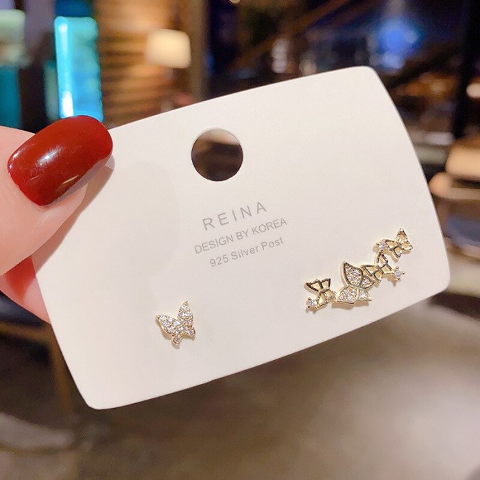 Wholesale Sterling Silver Post Butterfly Studs Earrings Stud Jewelry Women Gift