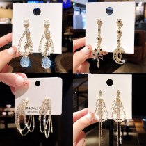 Wholesale Sterling Silver Post Stud Long Fringe Women Eardrops Jewelry Women Gift