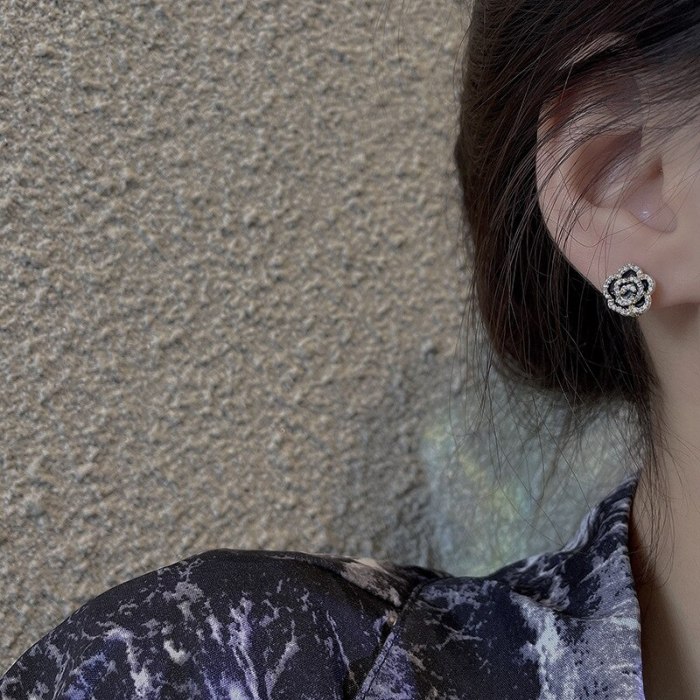 Wholesale Sterling Silver Post New Rose Earrings For Women Ear Clip Stud Earrings Jewelry Women Gift