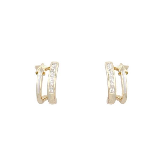 Wholesale Sterling Silver Post Fashion Crystal Earrings Stud Earrings Jewelry Women Gift