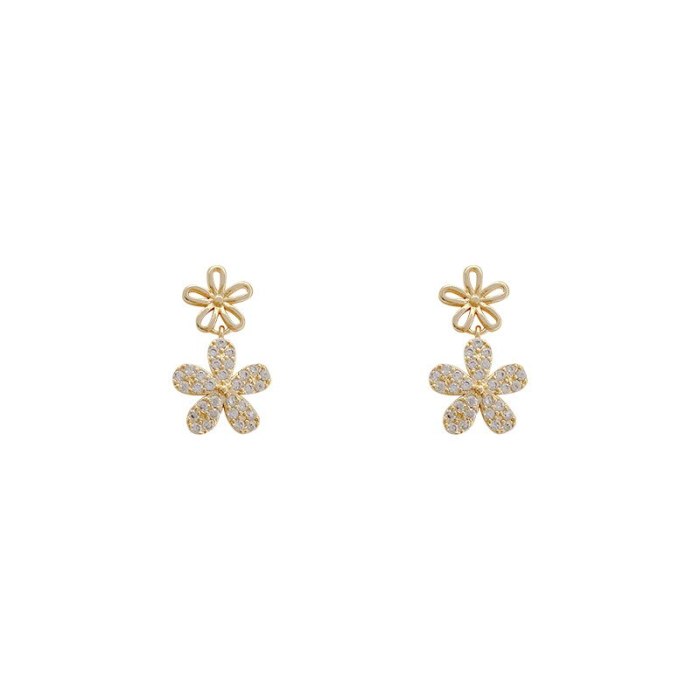 Wholesale Flower Earrings For Women Sterling Silver Post Stud Earrings Jewelry Women Gift