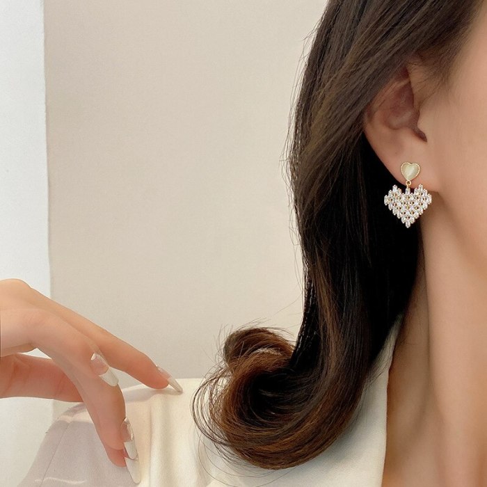 Wholesale Zircon Heart-Shaped Earrings S925 Silver Stud Earrings Jewelry Women Gift