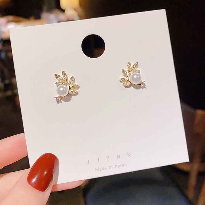 Wholesale S925 Silver Post Fashion Jewelry Drop Pearl Stud Earrings Jewelry Women Gift