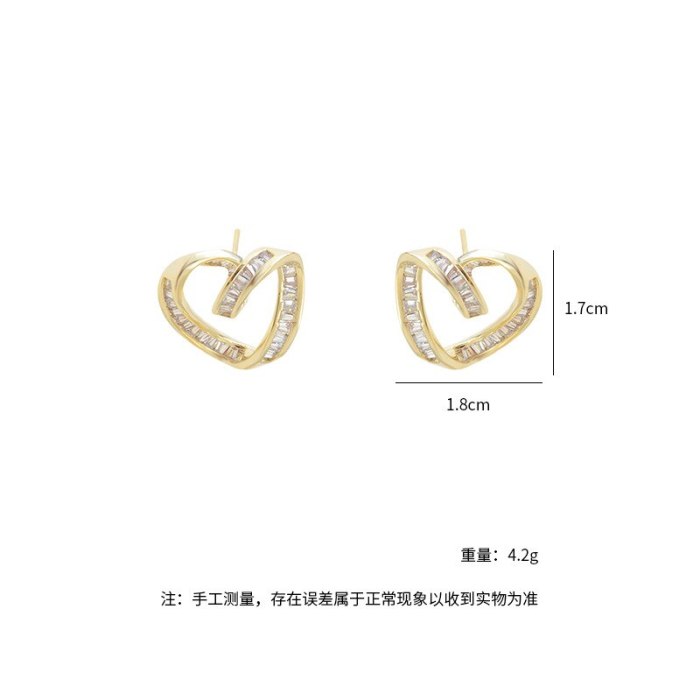Wholesale New Zircon Earrings Sterling Silver Post Earrings for Women Dropshipping Jewelry