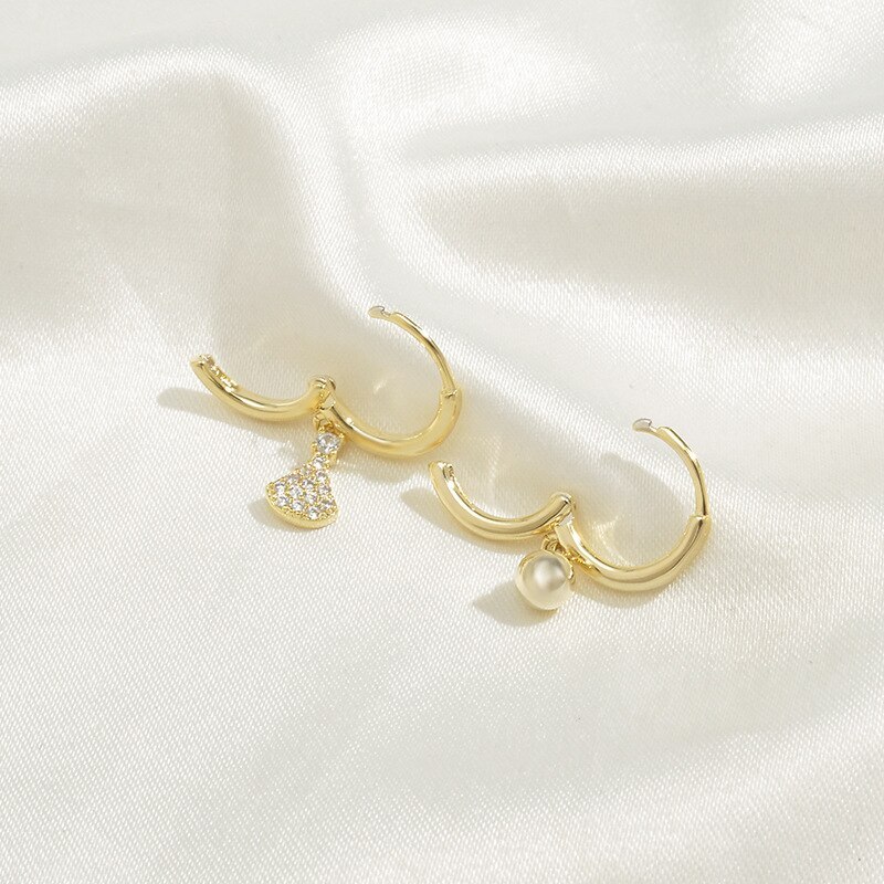 Wholesale Zircon Stud Earrings for Women Ear Clips Earrings Dropshipping Jewelry