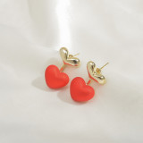 Wholesale New Earrings Sterling Silver Needle Peach Heart Earrings Pearl Earrings For Women Jewelry Gift