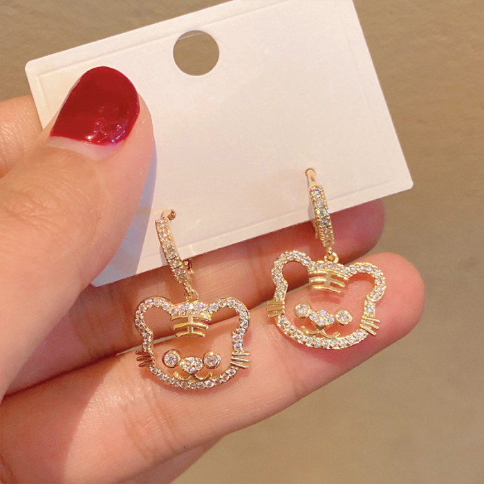 Wholesale Tiger Ear Clip Women's Earrings Stud Earrings Jewelry Gift