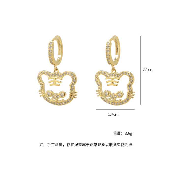 Wholesale Tiger Ear Clip Women's Earrings Stud Earrings Jewelry Gift