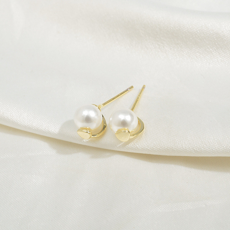 Wholesale Sterling Silver Needle Fashion Set Earrings One Card Three Pairs Of Pearl Earrings For Women Jewelry Gift