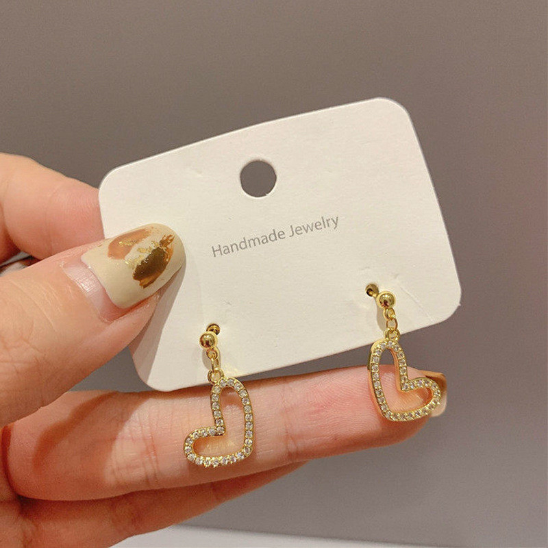 Wholesale Love Sterling Silver Needle Earrings Stud Earrings For Women Jewelry Gift