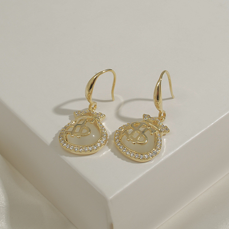 Wholesale New Opal Purse Earrings Sterling Silver Needle Earrings Stud Jewelry Gift