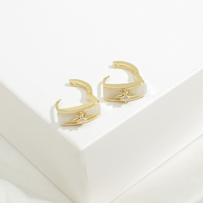 Wholesale Eight Awn Star Earrings For Women Ear Clips Earrings Jewelry Gift