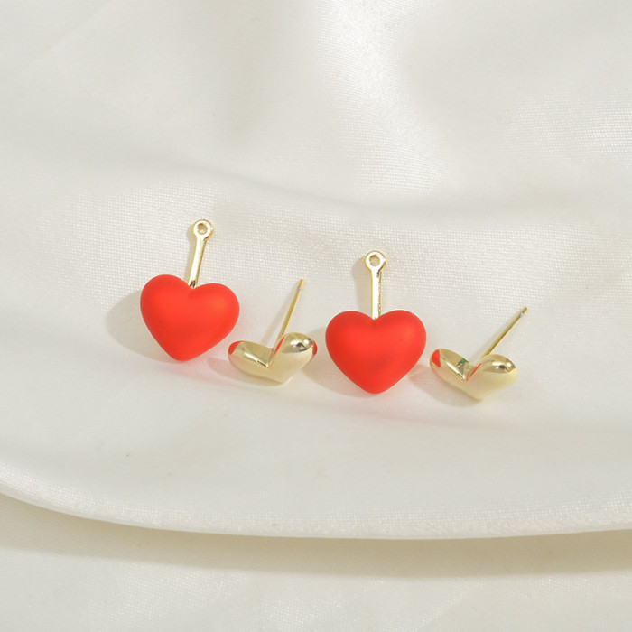 Wholesale New Earrings Sterling Silver Needle Peach Heart Earrings Pearl Earrings For Women Jewelry Gift