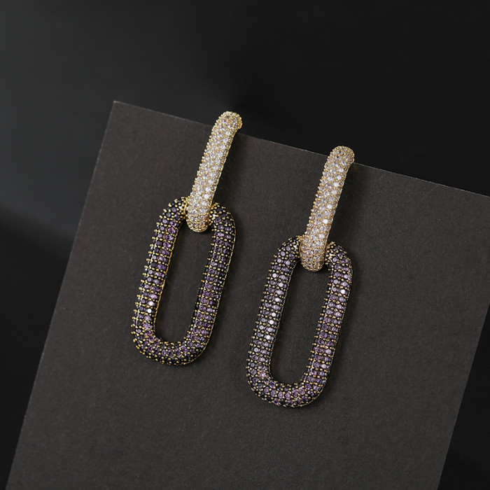 Wholesale Zircon Earrings Sterling Silver Needle Earrings Stud Women Jewelry Gift