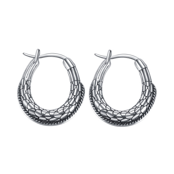 Wholesale Circle Earrings Hip Hop Trend Autumn Men's and Women's Stainless Steel Hoop Earring