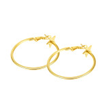 Wholesale Simple Pentagram Earrings Personalized Titanium Steel Fashion Trendy Ear Ring