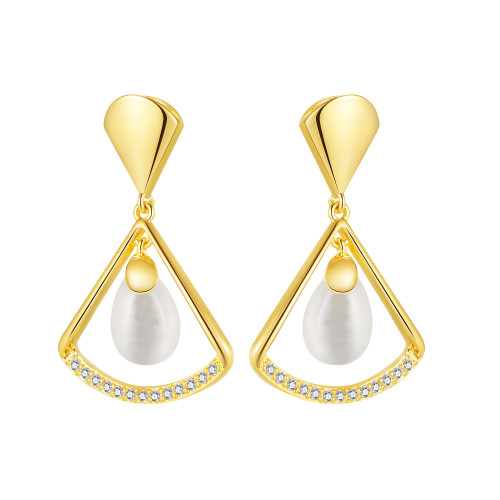 Wholesale Ornament Fashion Trendy Fanshaped Eardrops Dangle Drop Earrings Women Jewelry