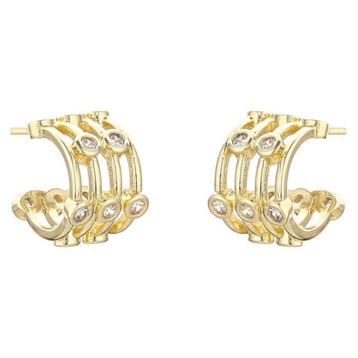 Wholesale  Gold Fashion Women Jewelry S925 Sterling Silver Stud Earrings