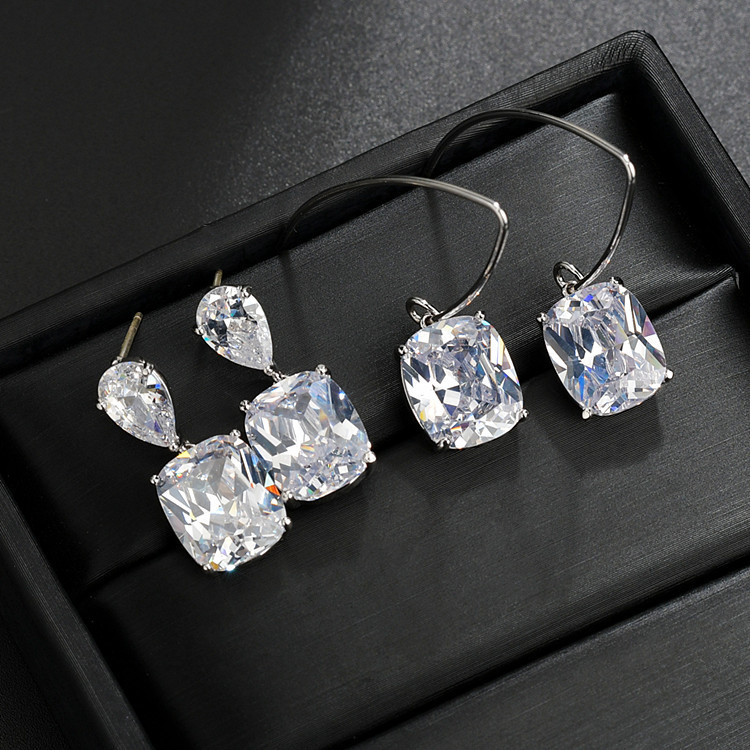 Wholesale Sterling Silver Needle Zircon Ear Studs Earringss 1152