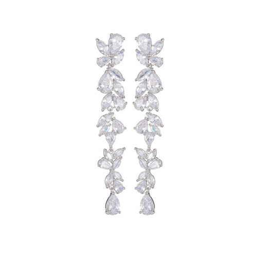 Wholesale Fashion Zircon Trendy Long Women's Earrings Jewelry