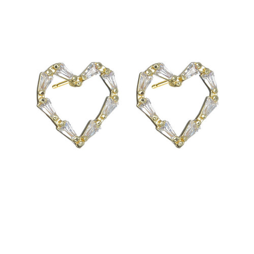 Love Heart Fashion Zircon Earrings Luxury Promotion Unique Jewelry