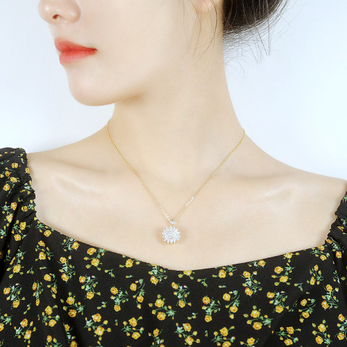 Jewelry Sunflower Clavicle Chain New Necklace for Women