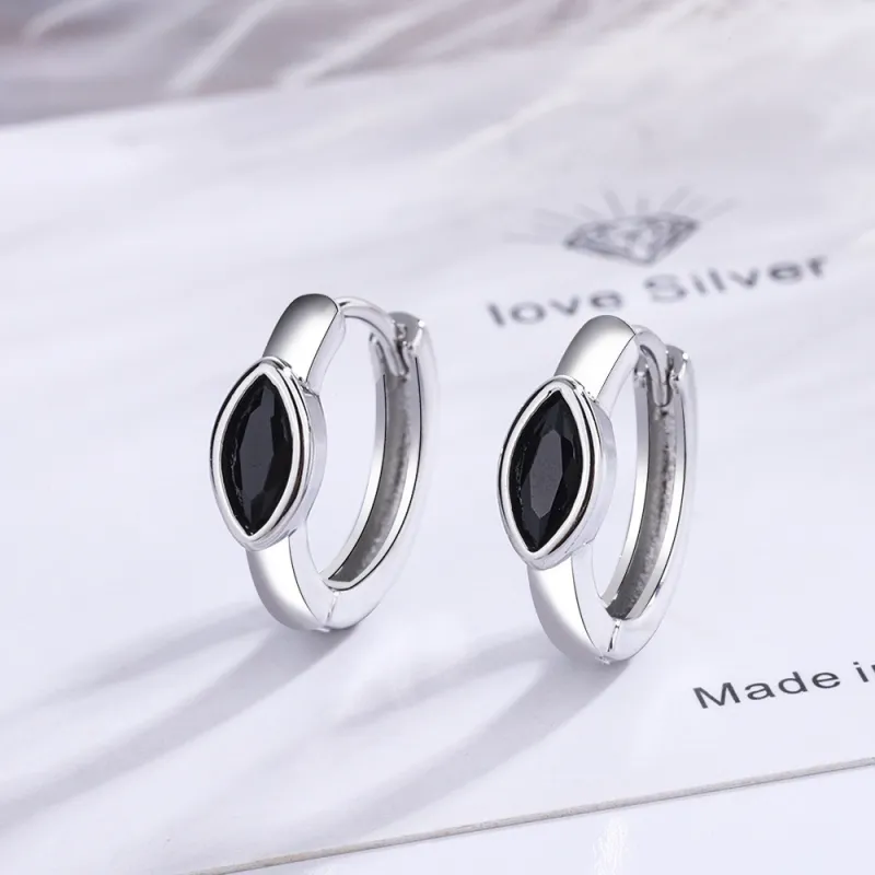 Wholesale Horse Eye-Shaped Zircon Single Diamond Clip On Earring Black Diamond Fashions Women Gift 666