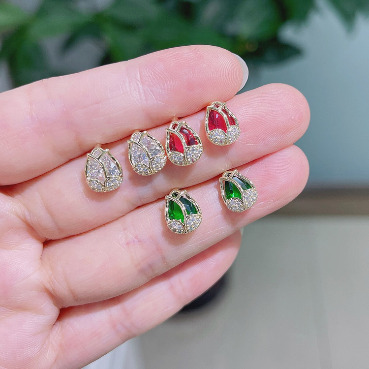 Wholesale Stud Earrings Crystal Earrings Color Earrings Women Gift 1630