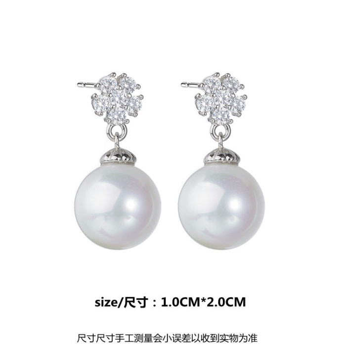 Wholesale Pearl Women Girl Lady Earrings Trendy Luxury Women Gift qxe1623