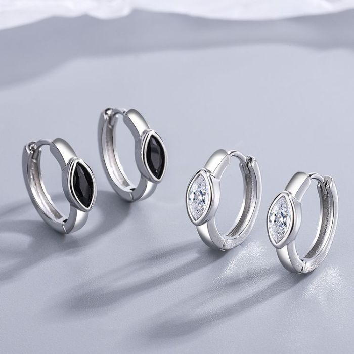Wholesale Horse Eye-Shaped Zircon Single Diamond Clip On Earring Black Diamond Fashions Women Gift 666
