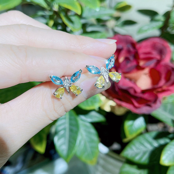 Wholesale Butterfly Studs Eardrops Earrings Women Gift