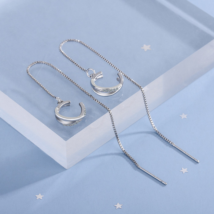 Wholesale Gang Drill Cross Ear String Earring Women Gift