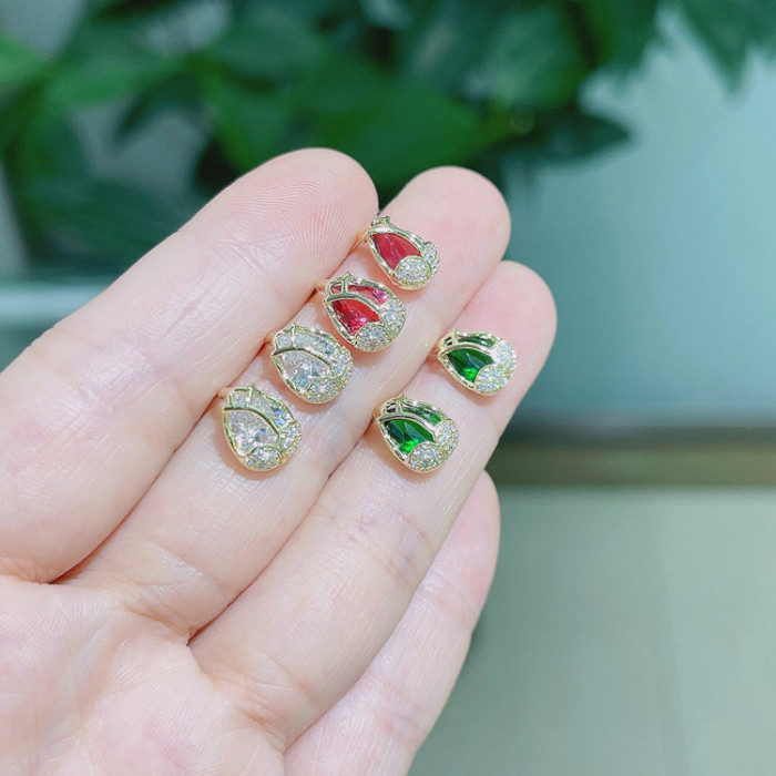 Wholesale Stud Earrings Crystal Earrings Color Earrings Women Gift 1630