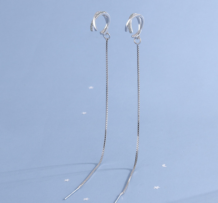 Wholesale Gang Drill Cross Ear String Earring Women Gift