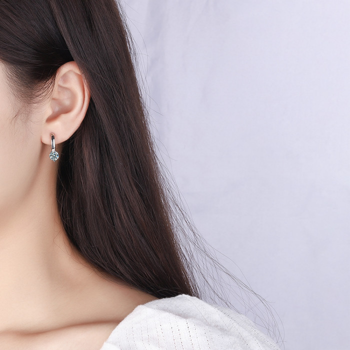 Wholesale Rhinestone Fashion Female Clip On Earring Eardrops Women Gift  653
