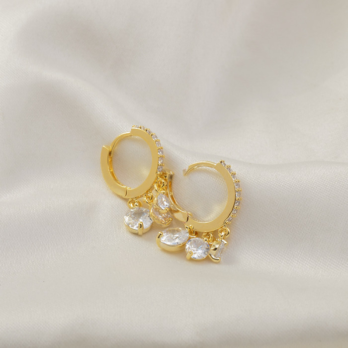 Wholesale Zircon Earrings Women Girl 2021 New Earrings Unique Ear Clip Jewelry Gift