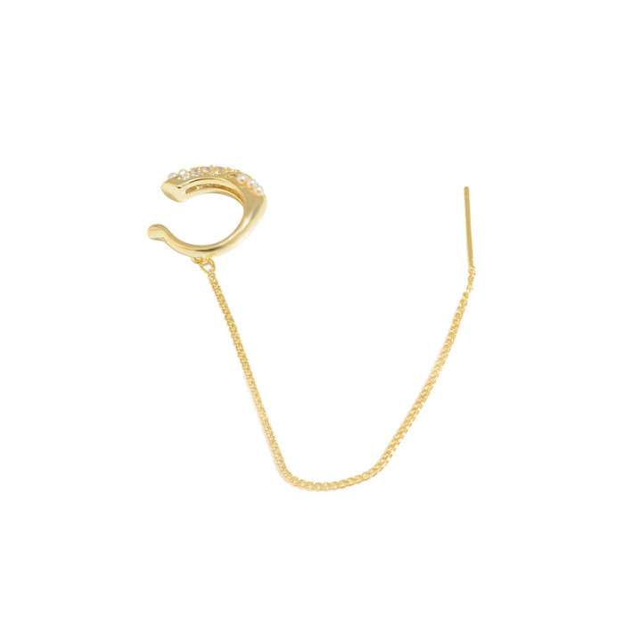 Pearl String Women's Long Fringe Earrings Fashion  925 Silver Pin Earrings Jewelry Gift E099