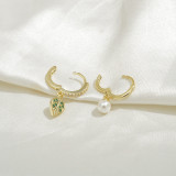 Wholesale Zircon Pearl Petals One Card Three Pairs Set Earrings Women Girl Earrings Eardrops Jewelry Gift